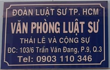 Thông tin địa chỉ Văn phòng luật sư Thái Lê và Cộng sự - LH: 0903052473