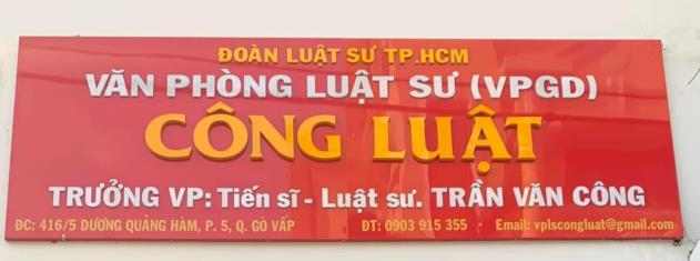 Thông tin địa chỉ Văn phòng luật sư Công Luật - LH: 0906816642