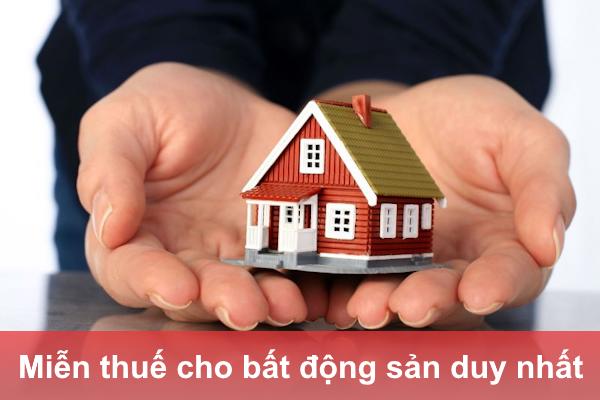 Miễn thuế thu nhập khi bán căn nhà duy nhất